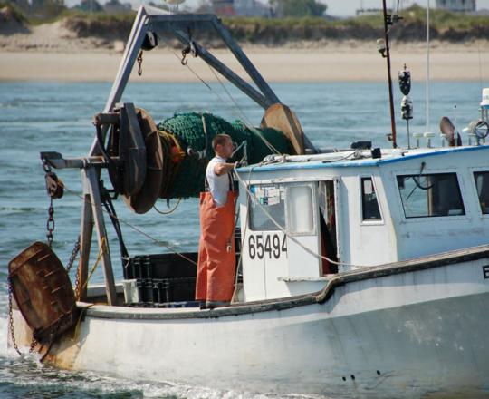 fisherman on commercial boat